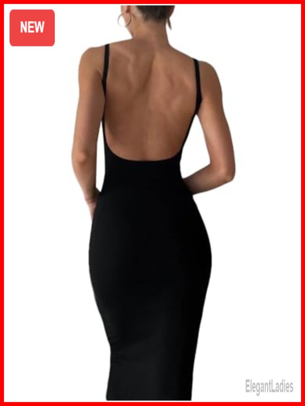 Spaghetti Strap Backless Maxi Dress Bodycon Cocktail Party